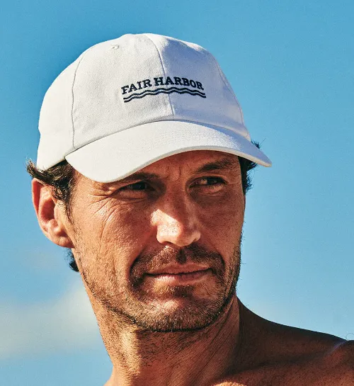 Fair Harbor The Boardwalk Dad Hat - White