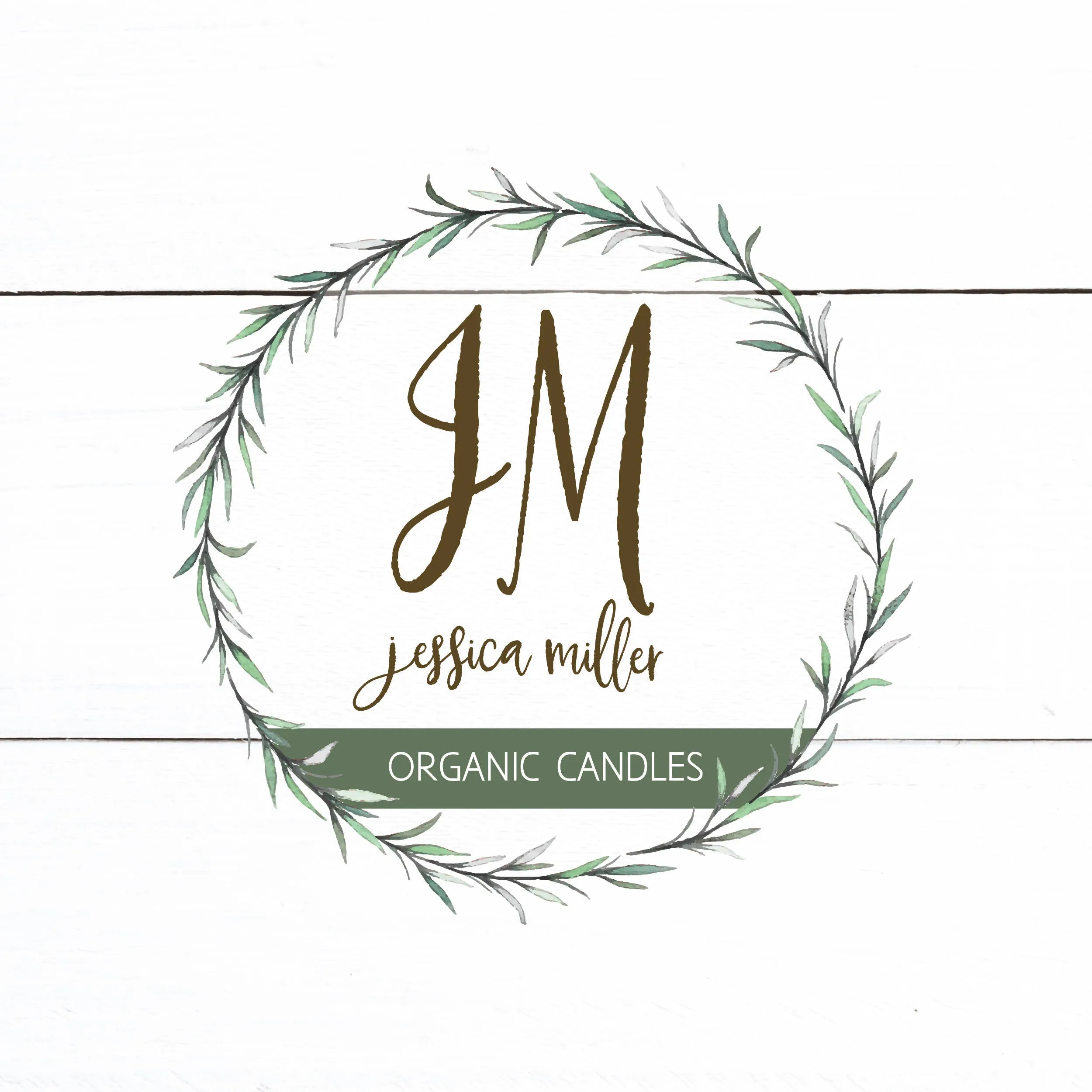 Farmhouse Rustic Logo - Predesigned Logo Customized With Your Information - Wreath Logo