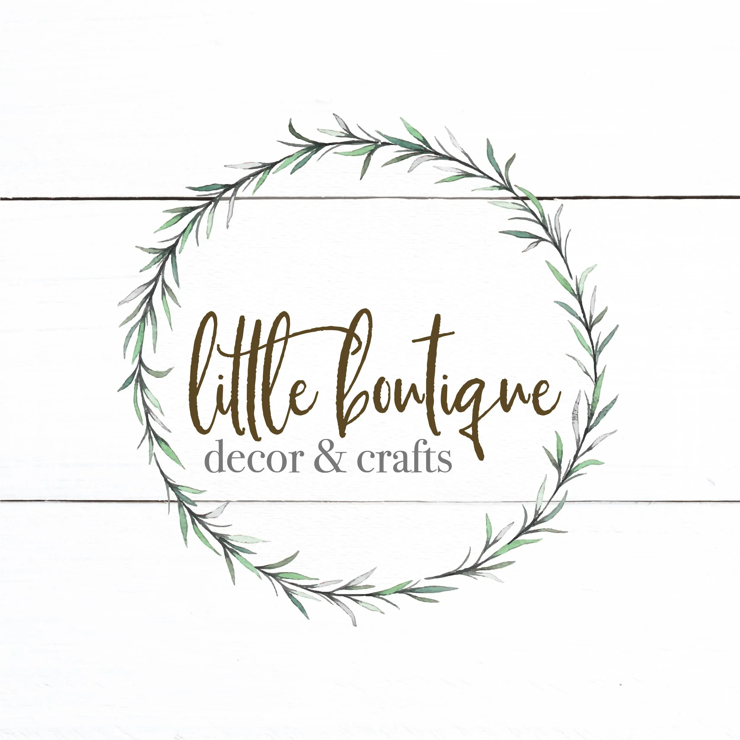 Farmhouse Rustic Logo - Predesigned Logo Customized With Your Information - Wreath Logo