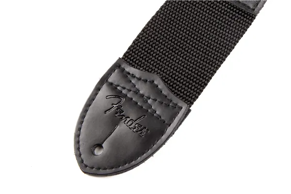 Fender Logo Strap, Black/Red Logo, 2"