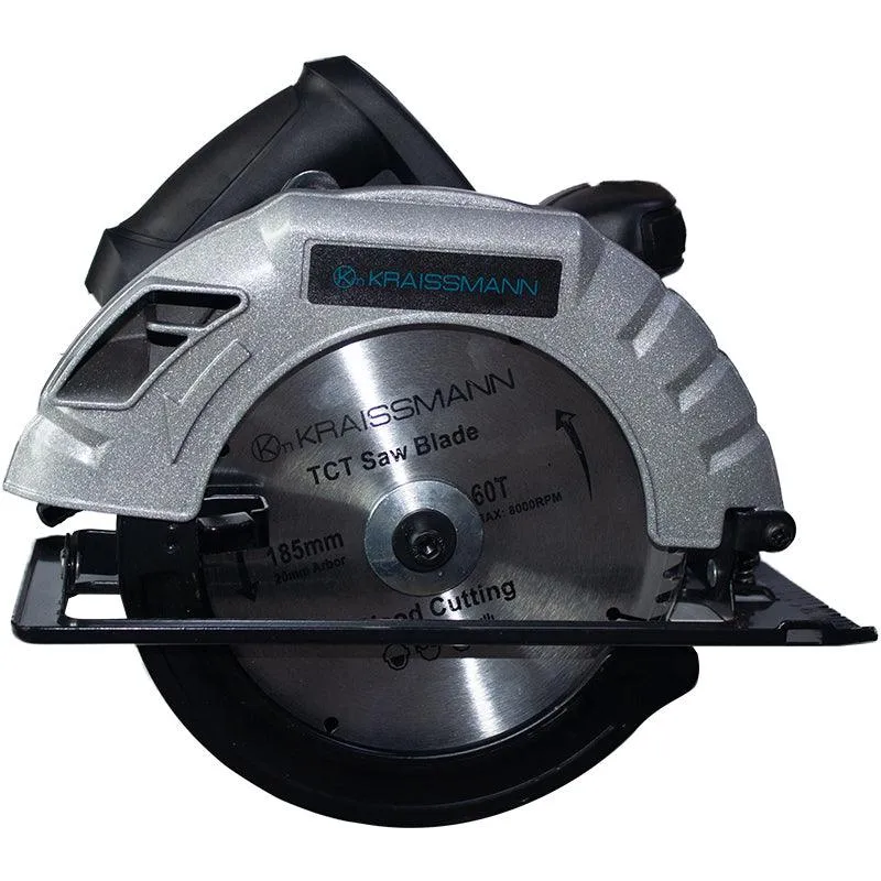 Fierastrau circular Kraissmann CS-185/1650, 1650W, disc Ø185 mm, 62 mm adancime taiere, 5800 RPM