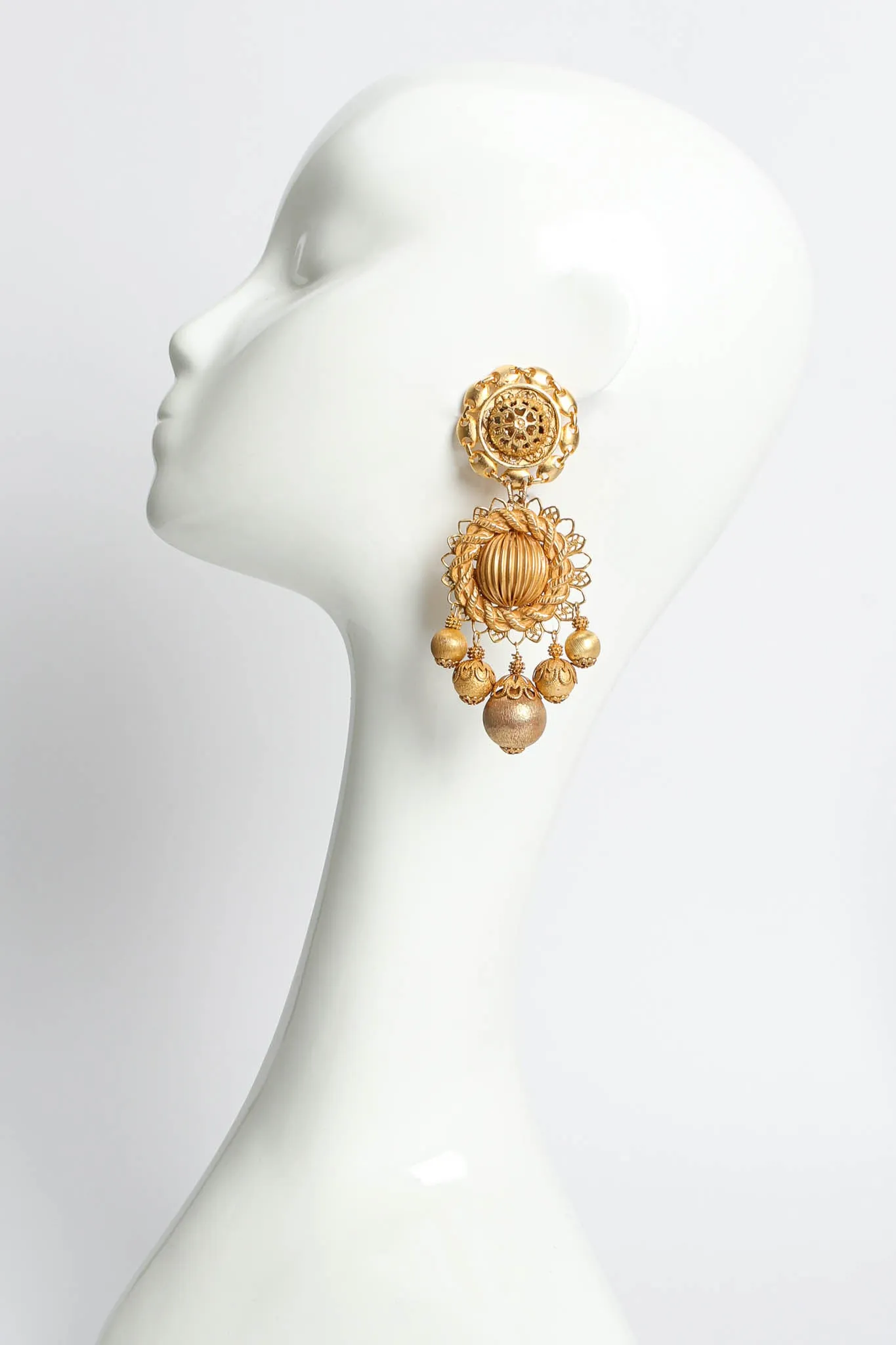 Filigree Multi Globe Twist Earrings