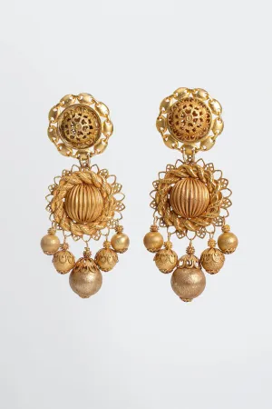 Filigree Multi Globe Twist Earrings