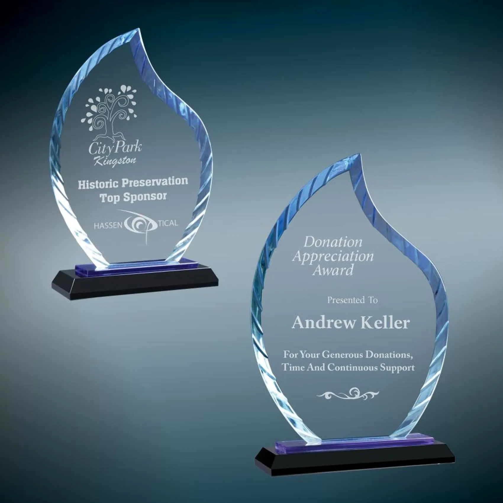 Flame Accent Glass Award