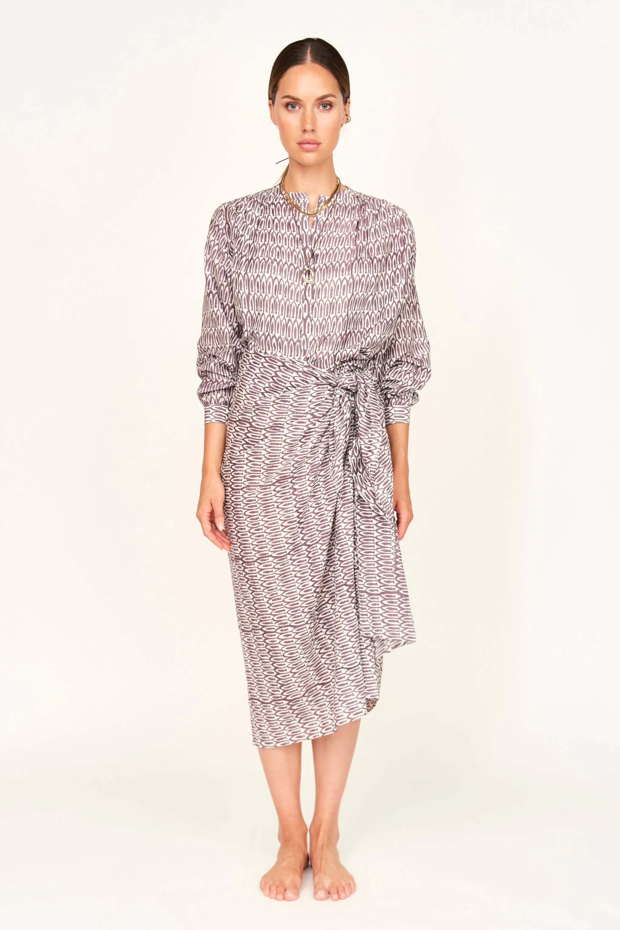 Florence Blouse in Grappa Minnow