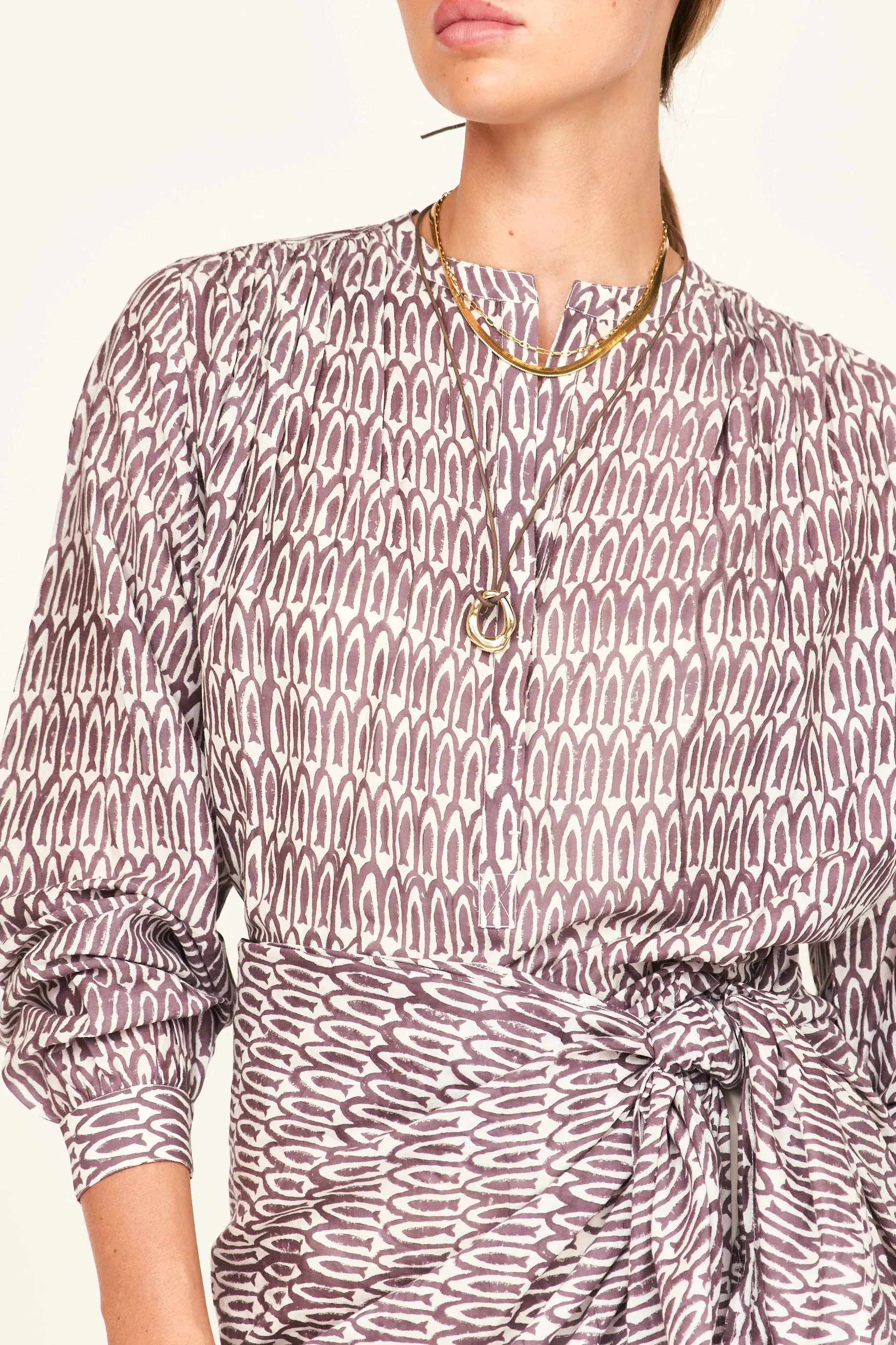 Florence Blouse in Grappa Minnow