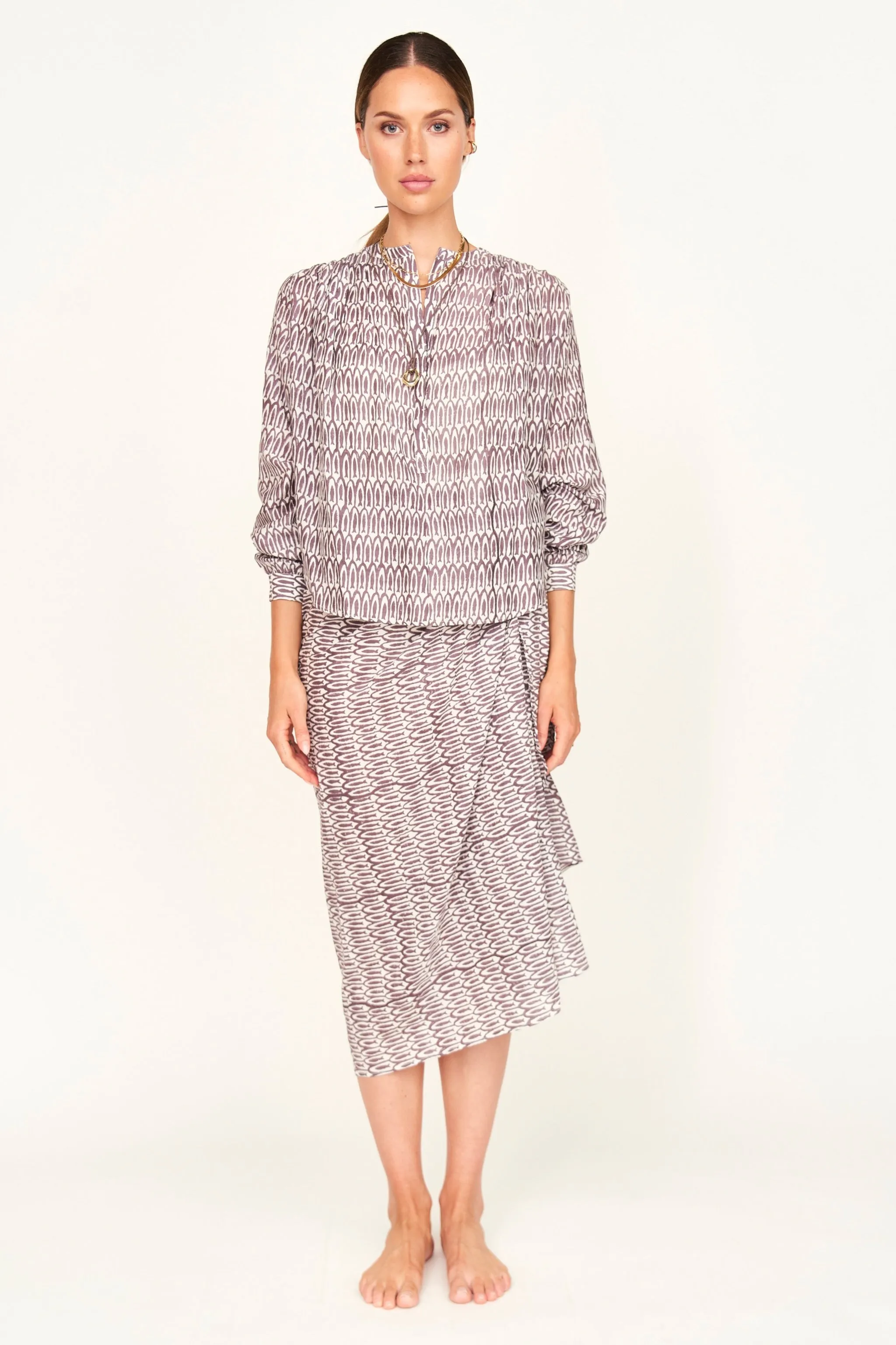 Florence Blouse in Grappa Minnow