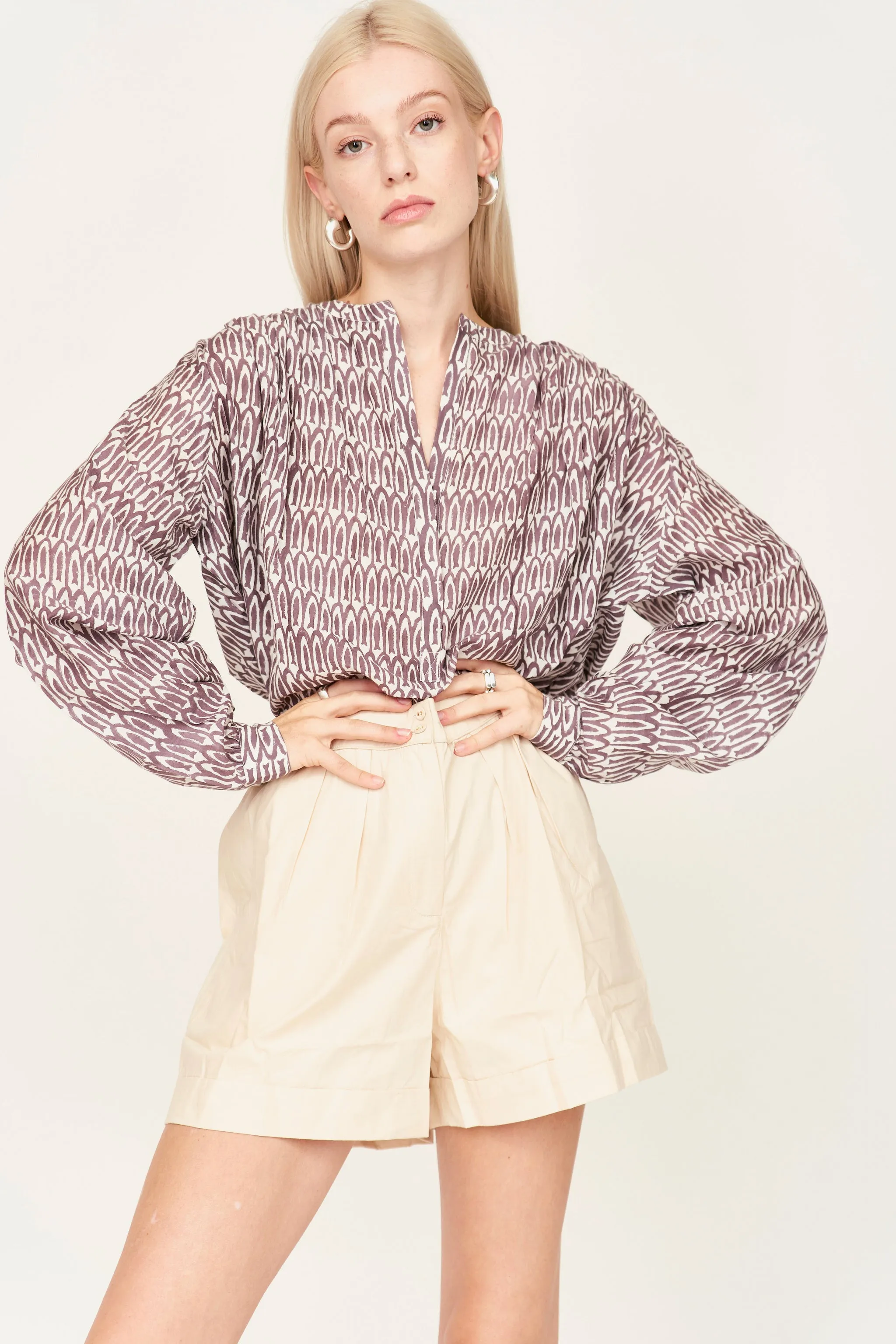 Florence Blouse in Grappa Minnow