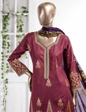 FM-3A - Prairie | 3 Pc Unstitched Gold Printed Lawn Dress