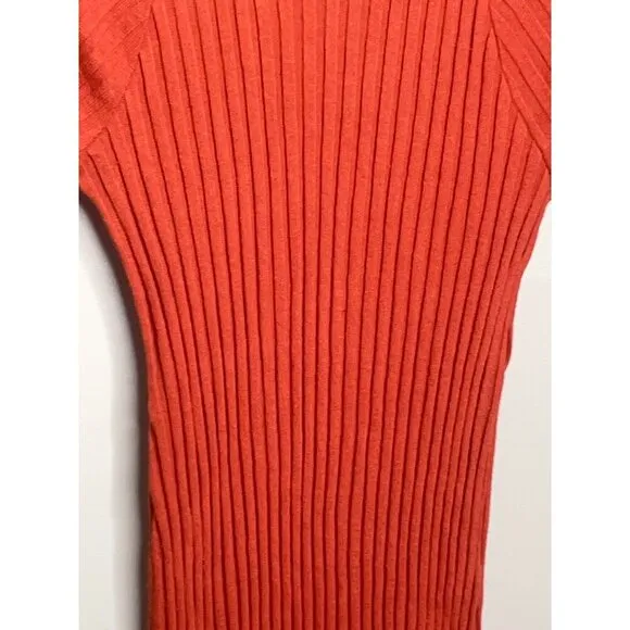 Free People Beach Walk About Stretch Maxi Dress Casual Ribbed Rust Size S NEW