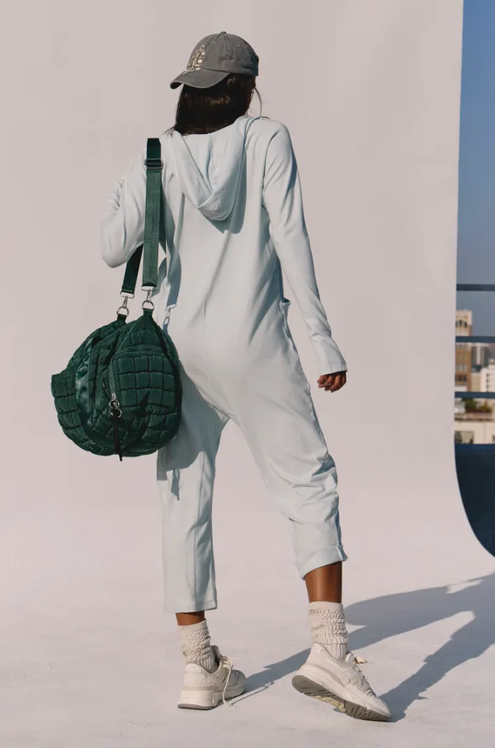 Free People: Hot Shot Long Sleeve Onesie - Arctic Snow