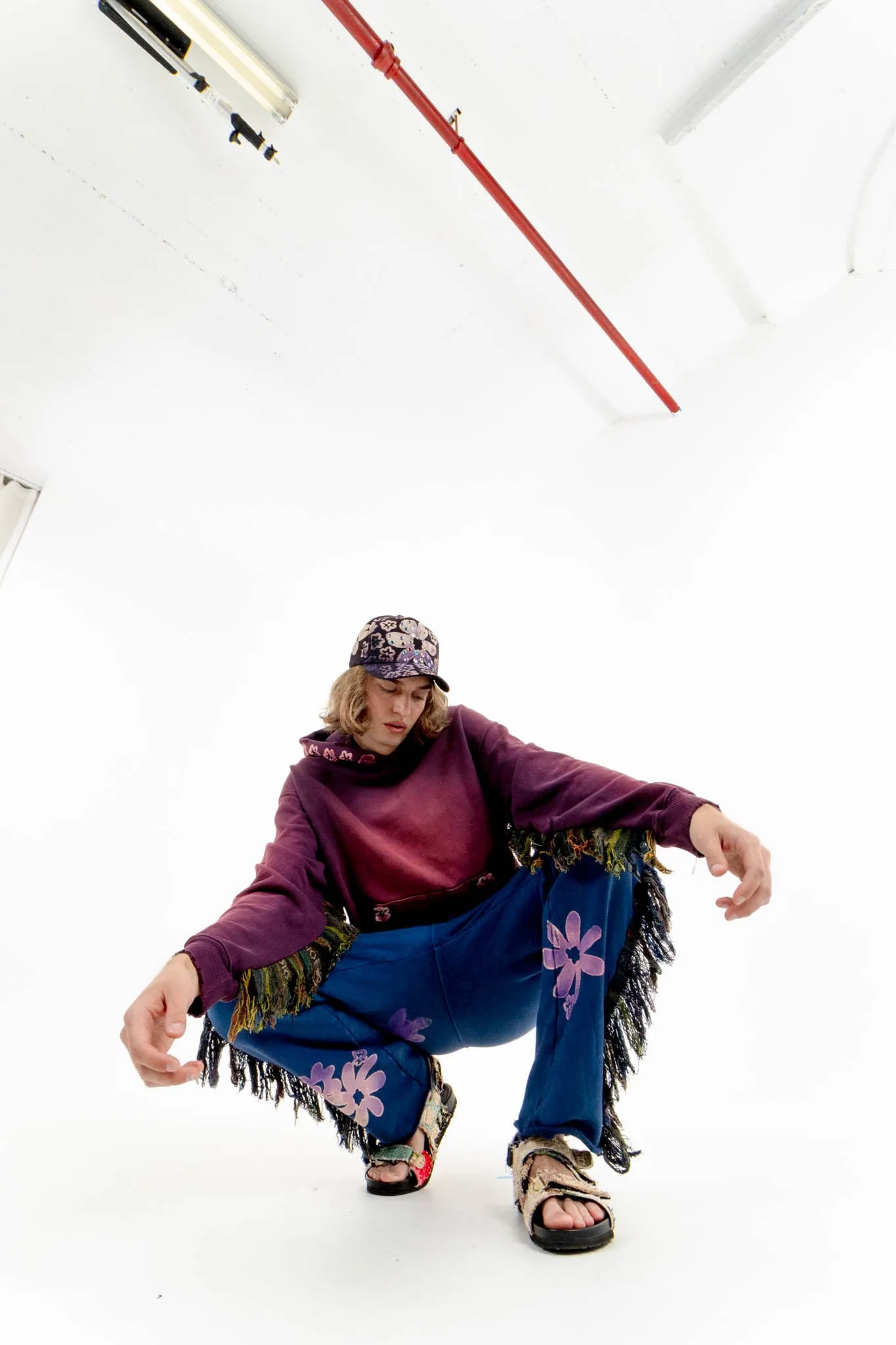Fringe Hoodie - Plum