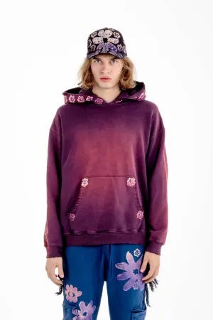 Fringe Hoodie - Plum