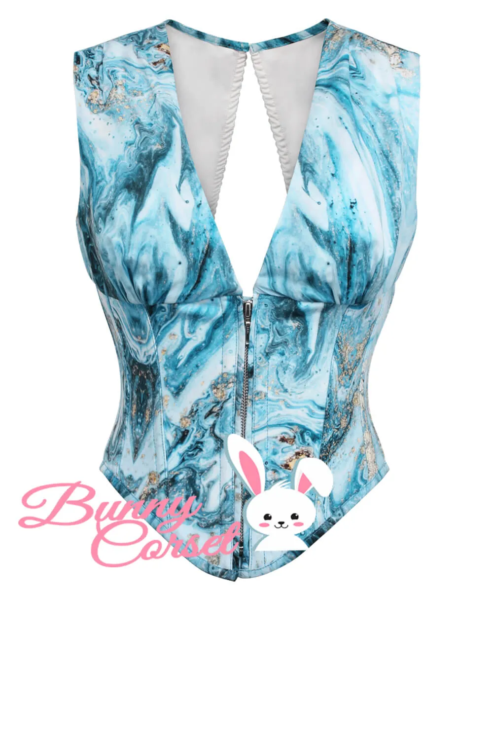 Gabrielle Zipper Printed Corset
