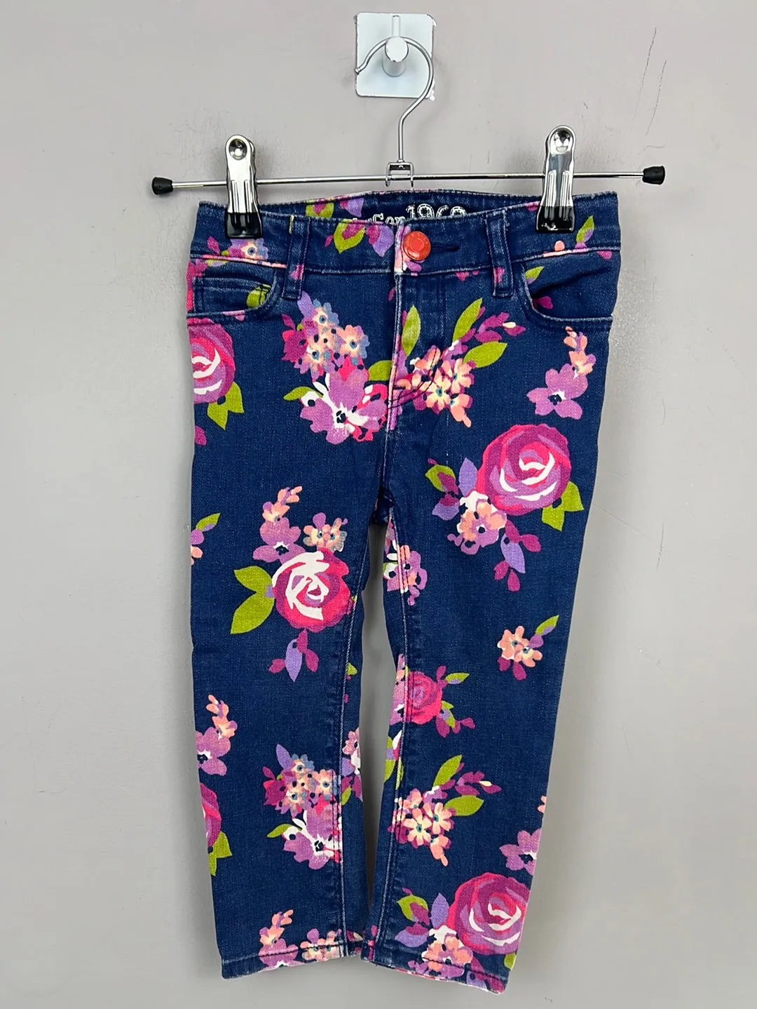 Gap Navy Floral Jeans 2y