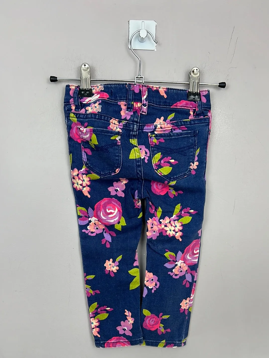 Gap Navy Floral Jeans 2y