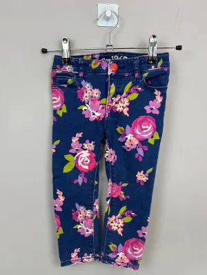 Gap Navy Floral Jeans 2y
