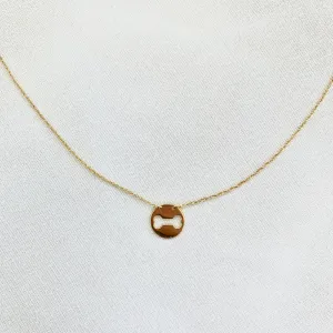 Gavriel Dog Bone Charm Necklace in 14K Gold