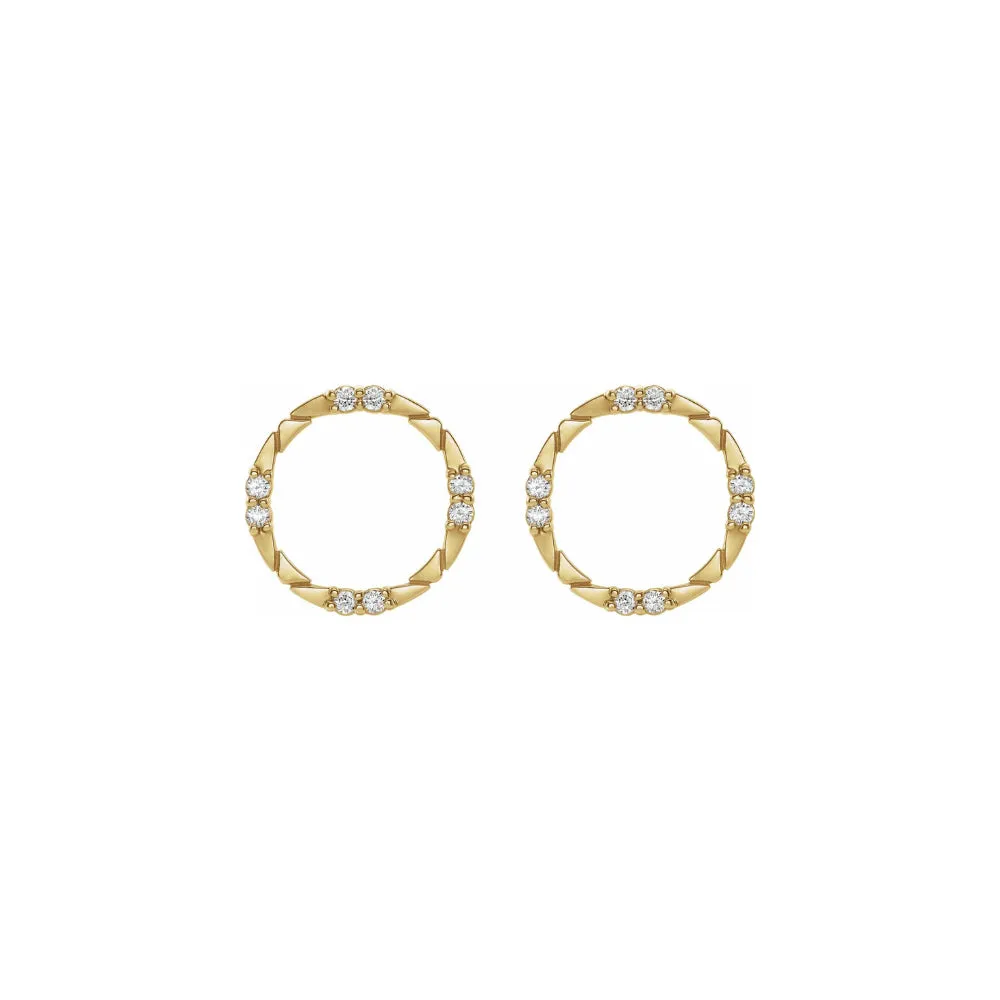 Geometric Circular Earrings