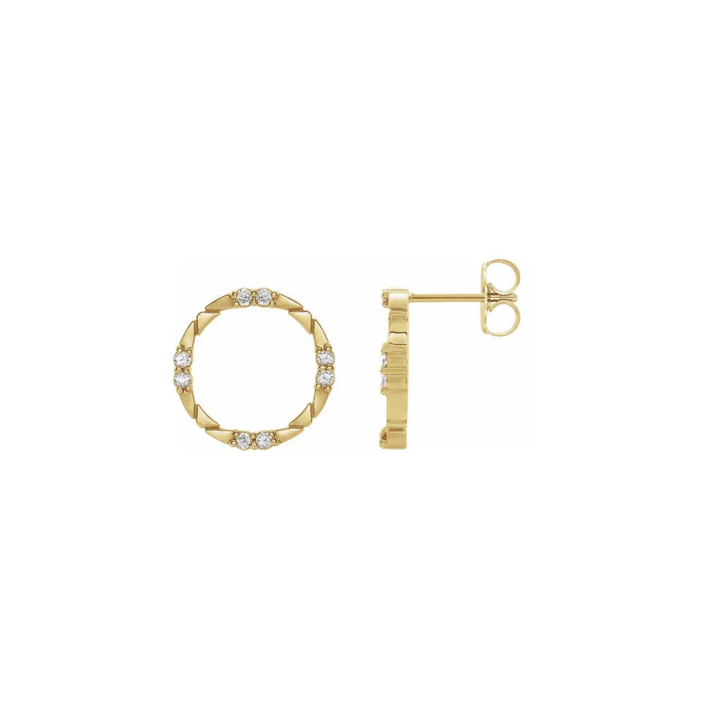 Geometric Circular Earrings