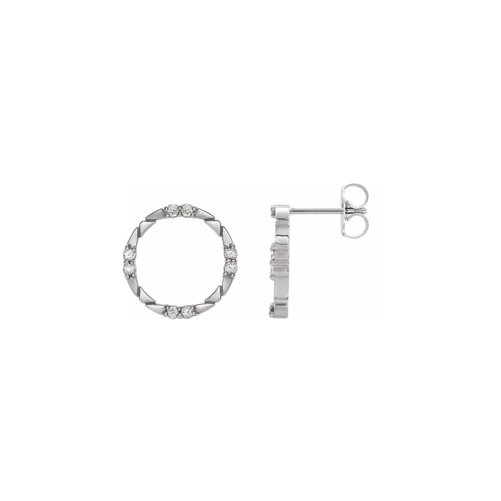 Geometric Circular Earrings