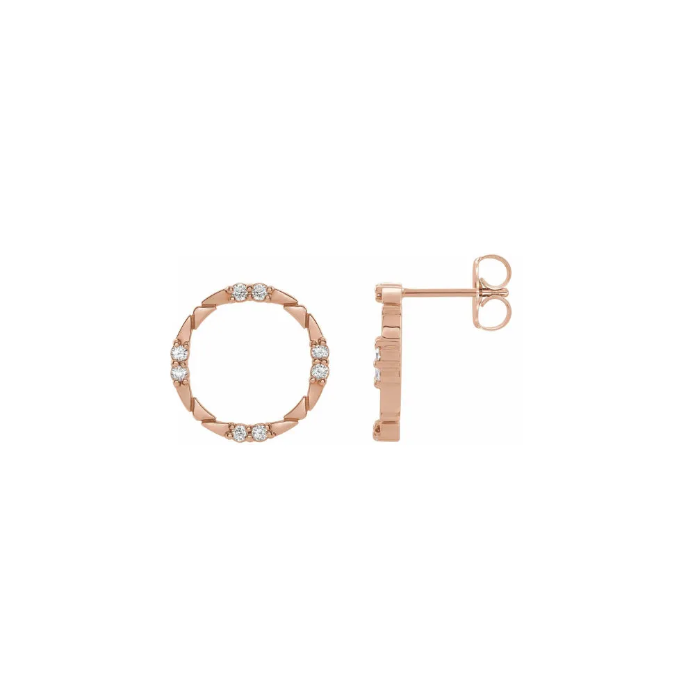Geometric Circular Earrings