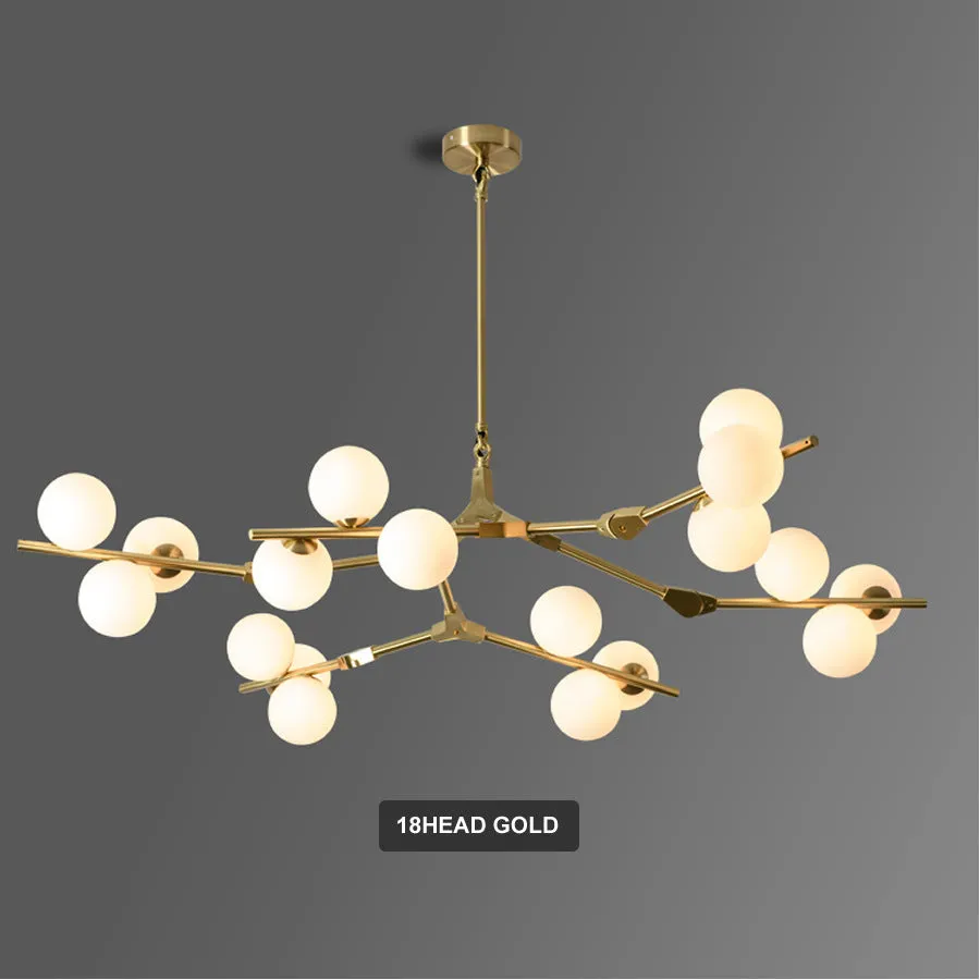 Glass Orb Branch Chandelier