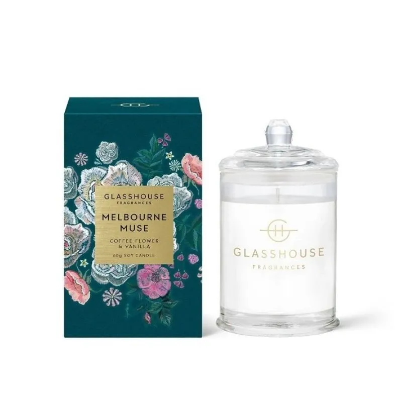 Glasshouse Fragrances Melbourne Muse Coffee Flower & Vanilla 60g