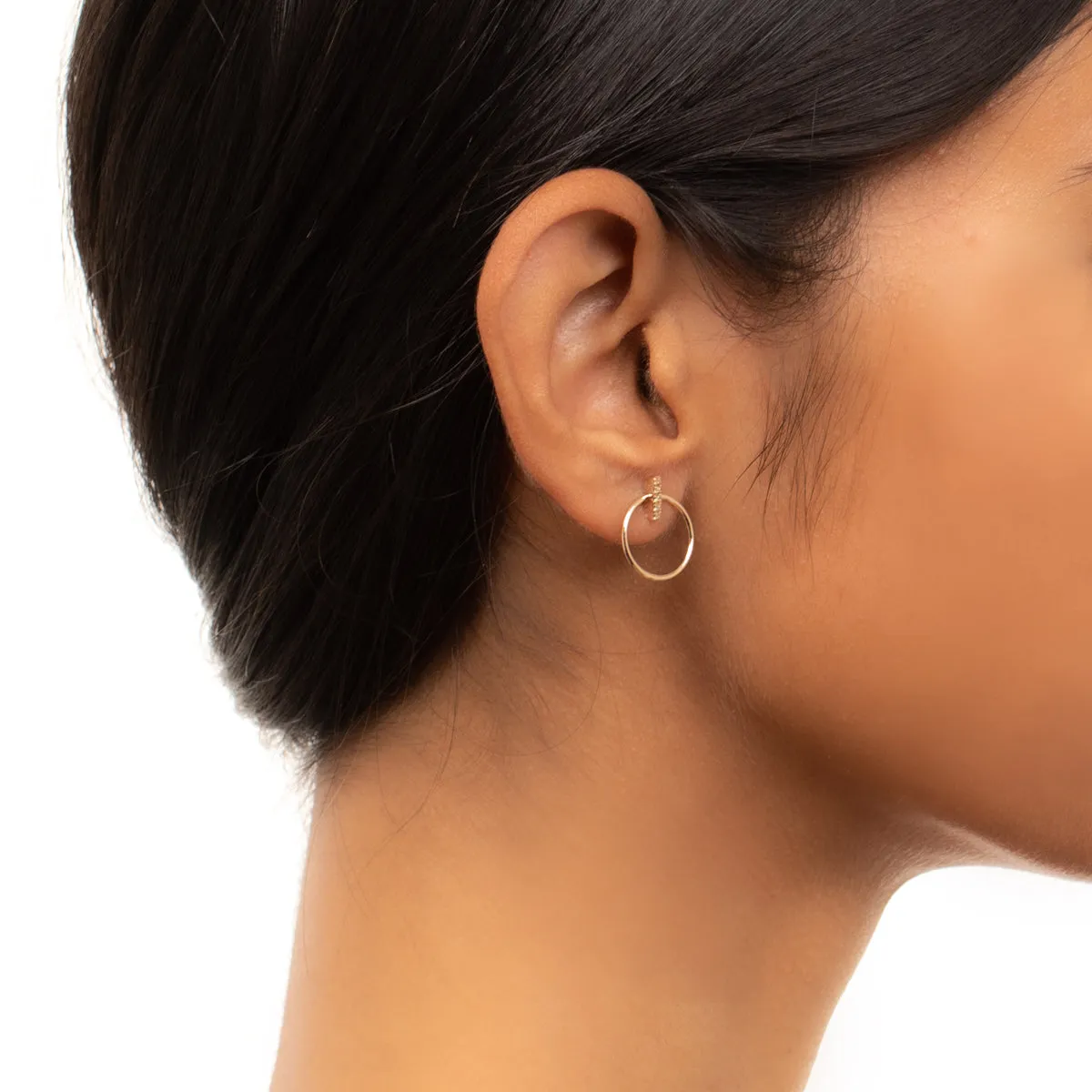 GOSSAMER Diamond Door Knocker Earring Small size