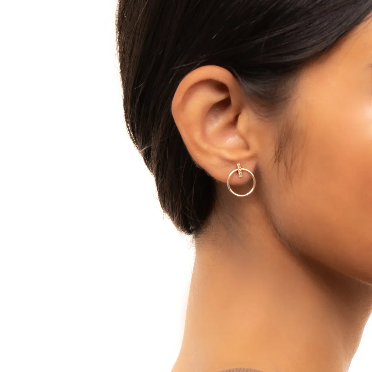 GOSSAMER Diamond Door Knocker Earring Small size