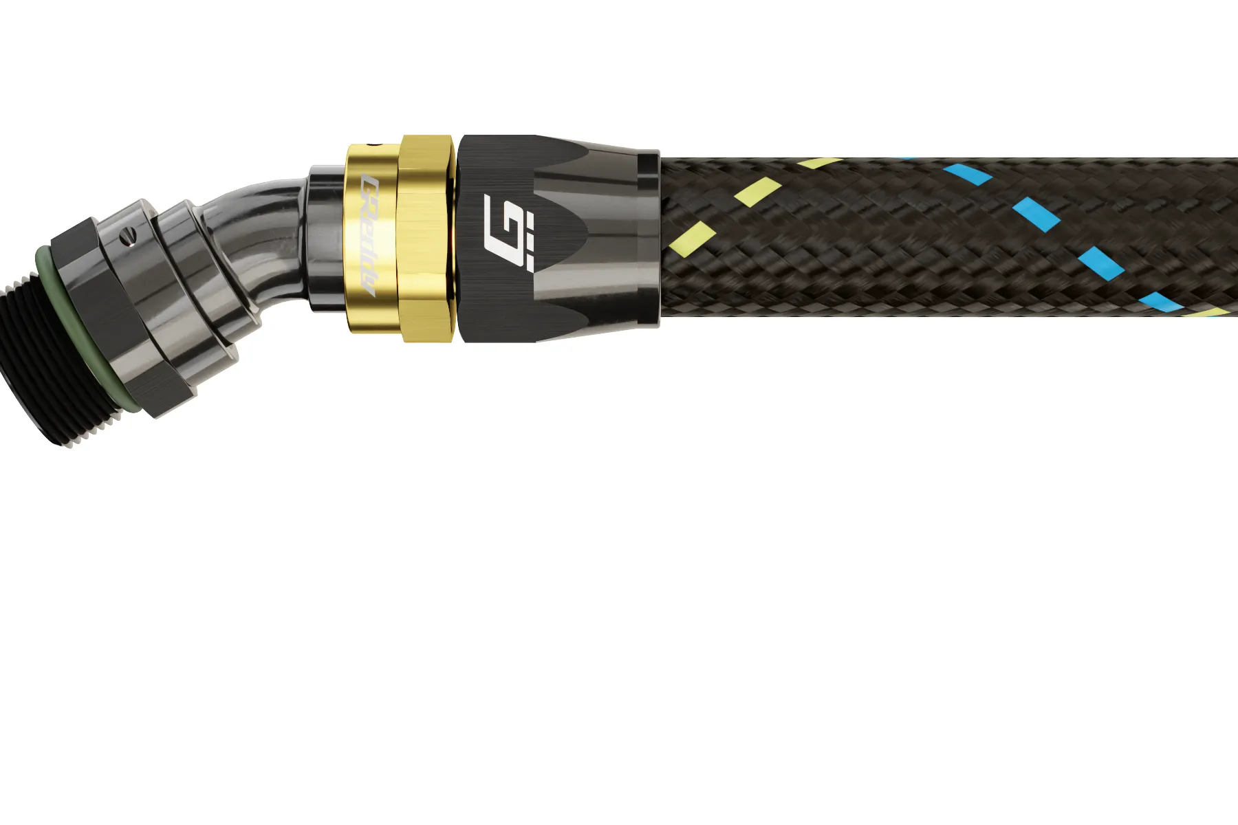 GReddy -06 ORB male Swivel Hose End(s) - Black / Gold anodized