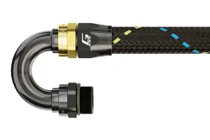 GREDDY ORB MALE 180 DEG. AN HOSE END(s) - BLACK/GOLD - (12810618 12810818 12811018 12811218)