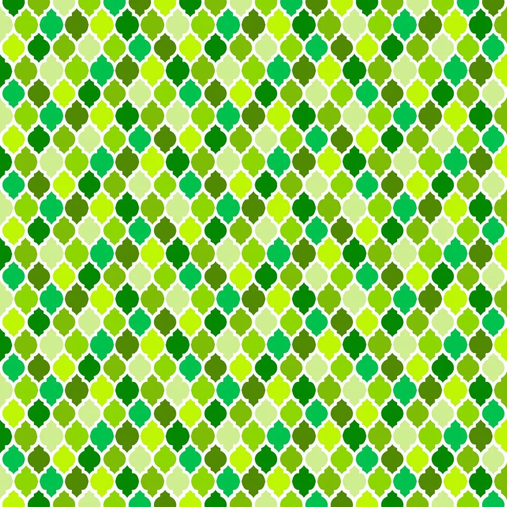 Green Patterns Adhesive Vinyl Sheet