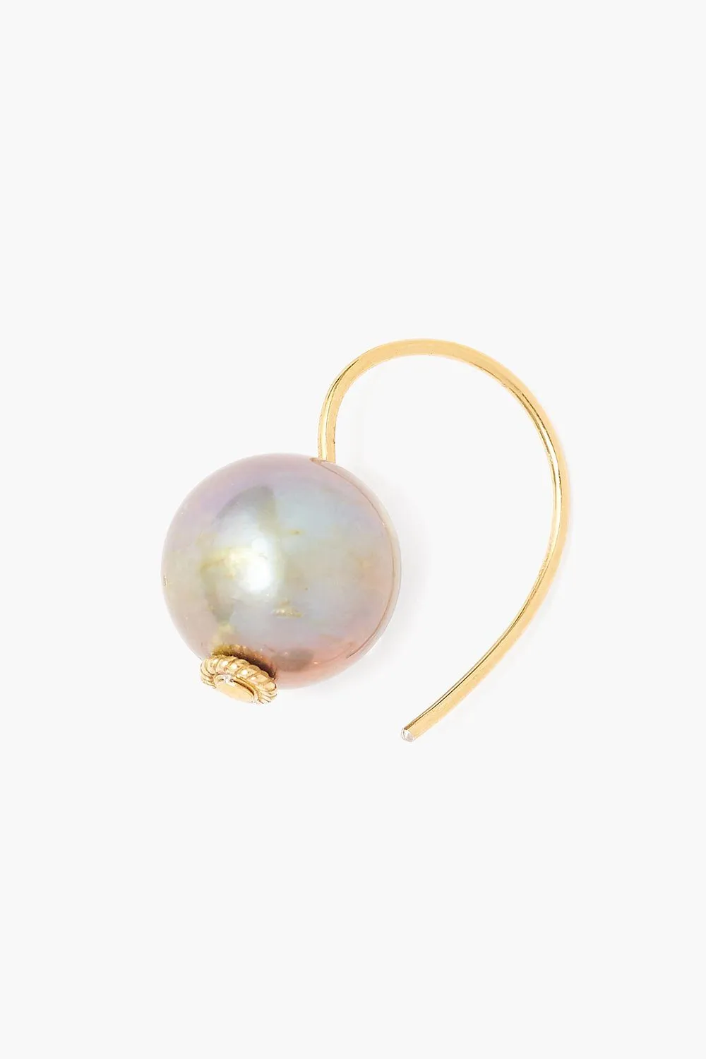 GREEN PEARL ORB EARRINGS