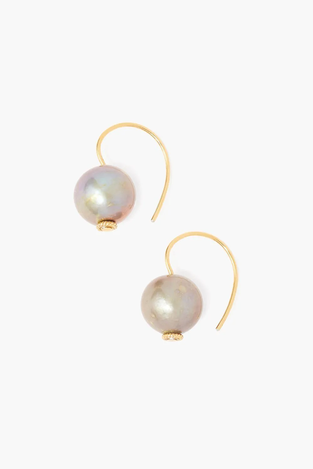GREEN PEARL ORB EARRINGS