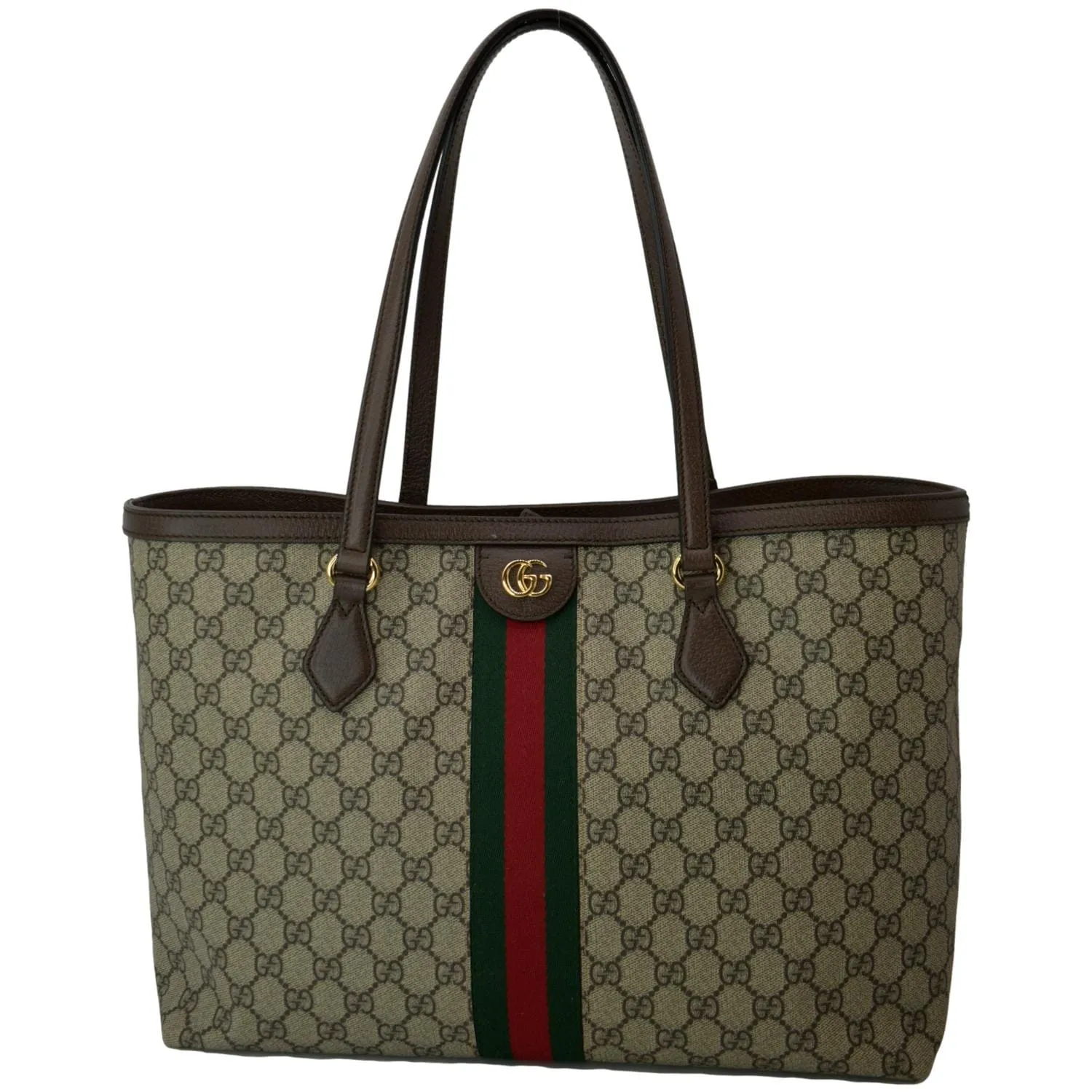 GUCCI Ophidia Medium GG Supreme Canvas Tote Bag Beige 631685