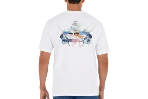 Guy Harvey Billfish Fishing Short-Sleeve T-Shirt for Men - Bright White