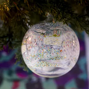 Hanging Glass Art Orb | The Old City