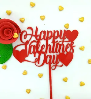 HAPPY VALENTINE'S DAY ACRYLIC TOPPER