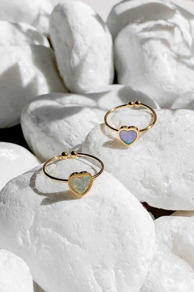Heart Opal Ring