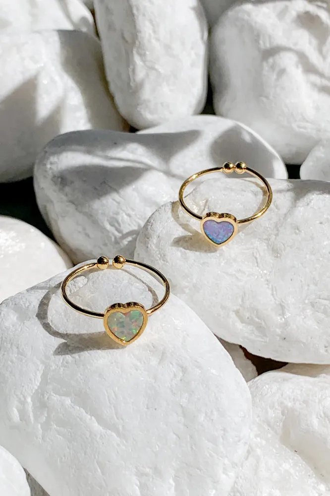 Heart Opal Ring