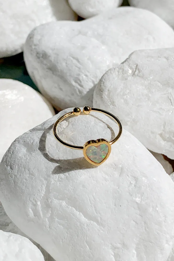 Heart Opal Ring