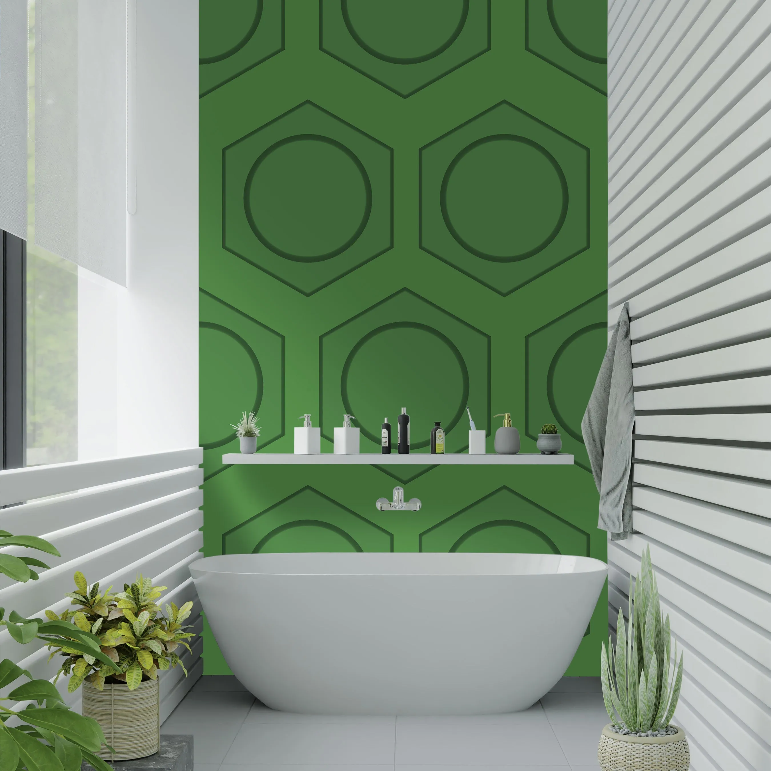 Hexagonal Discs Acrylic Wall Panels Home Decor Wall Panels 2440mmm x 1220mm