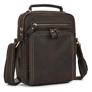 High-Quality Genuine Leather Men’s Crossbody Bag Vintage Sling Bag