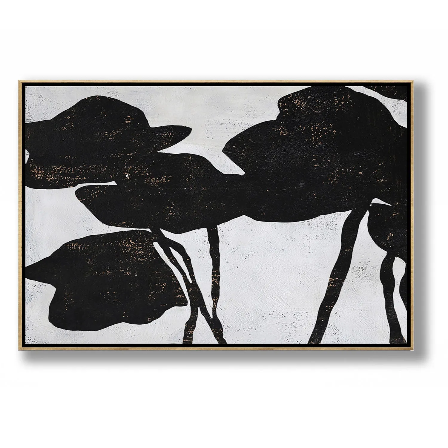 Horizontal Abstract Flower Painting H132H