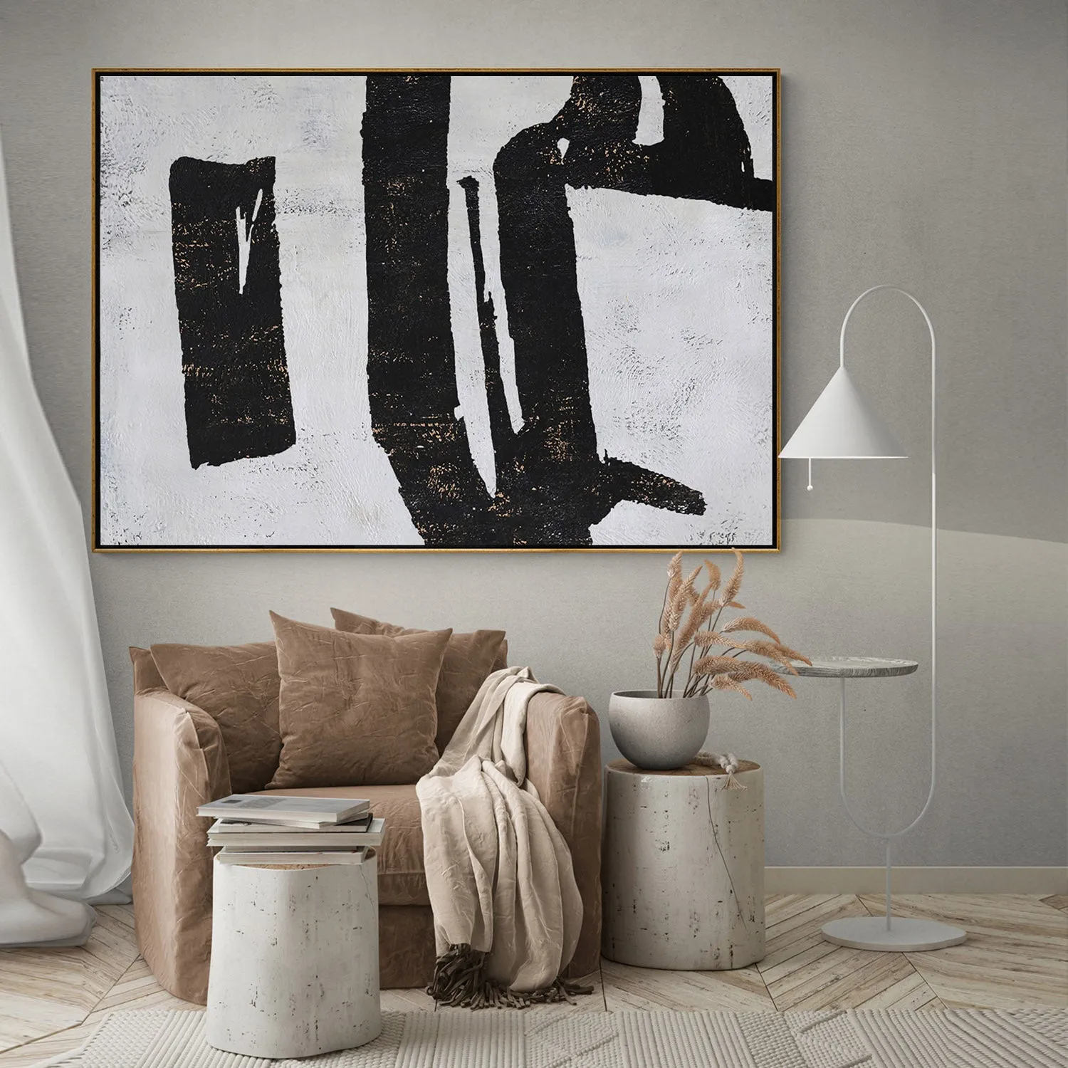 Horizontal abstract painting H19H