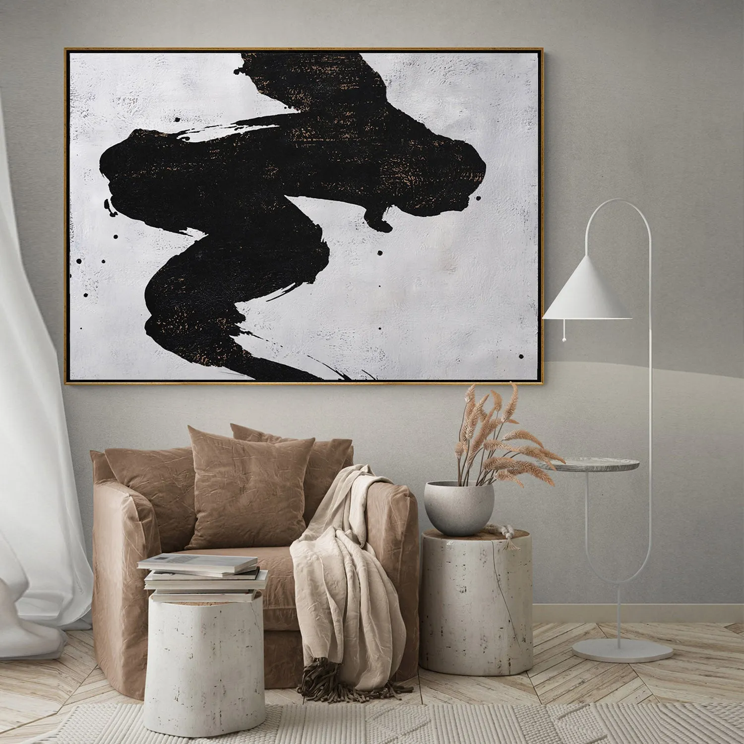 Horizontal abstract painting H28H