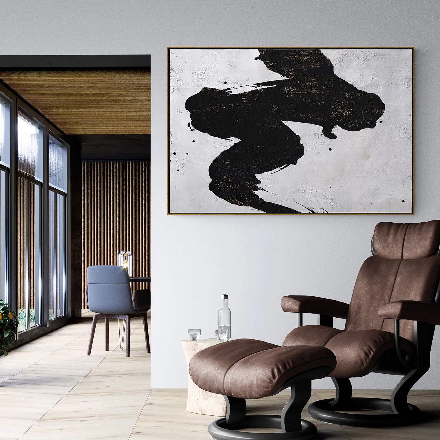 Horizontal abstract painting H28H