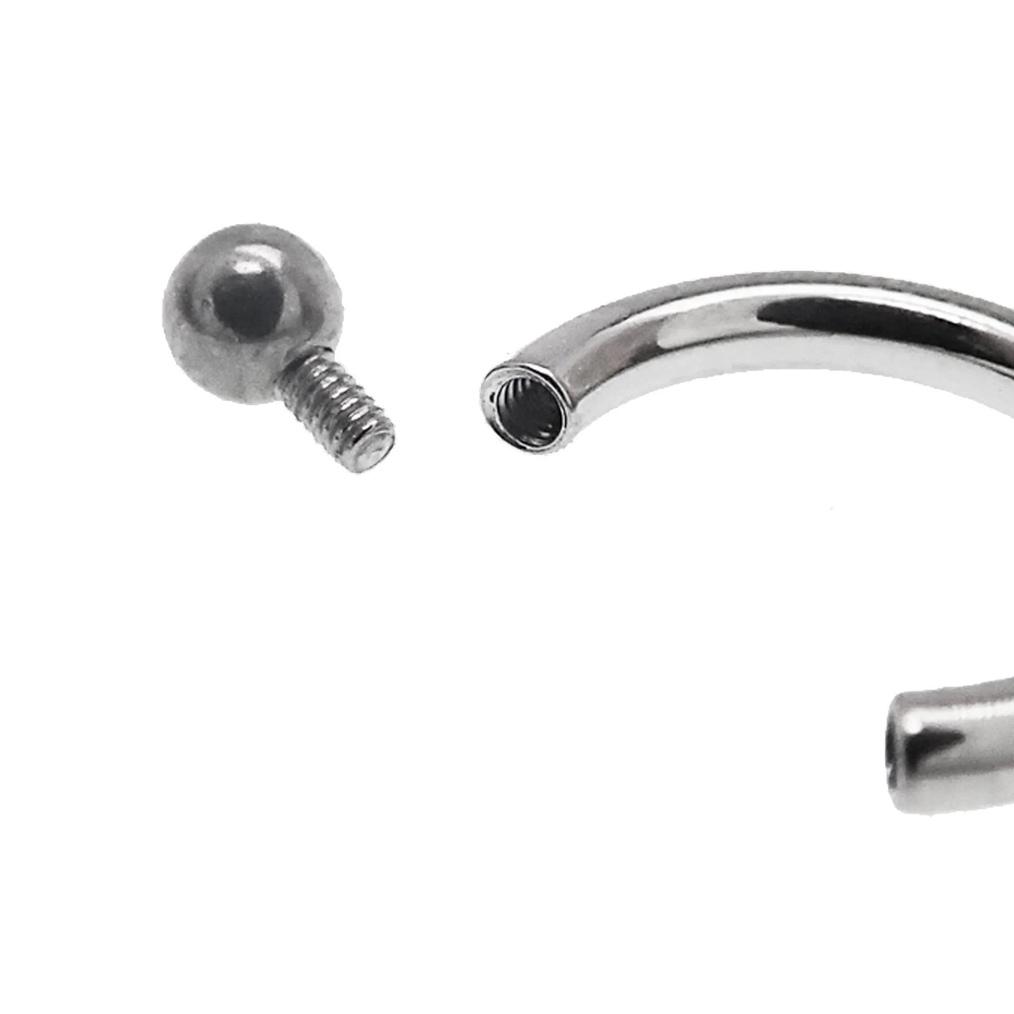 Horseshoe Titanium Circular Ring 16g, 14g