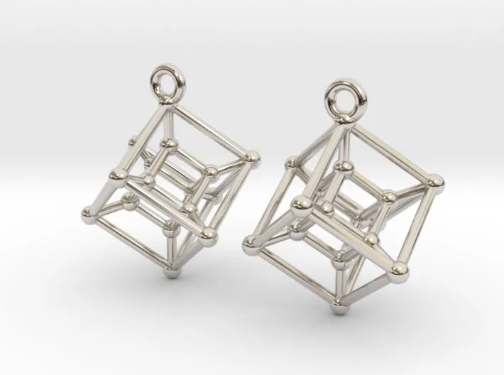 Hypercube Earrings (Metal)